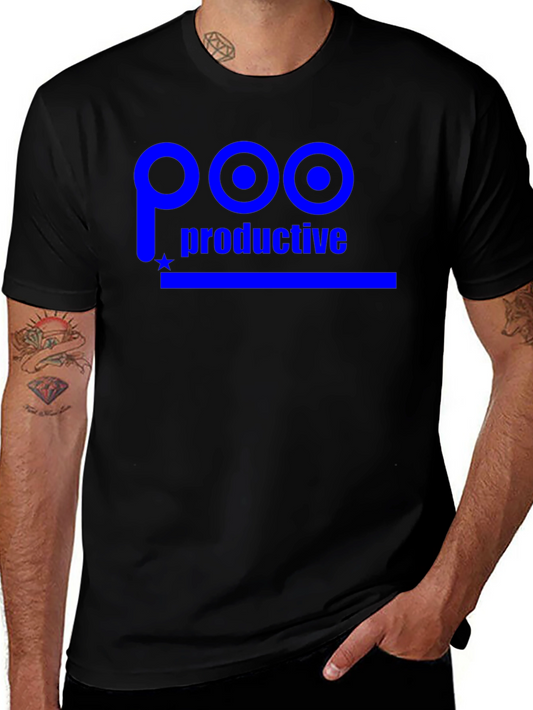 Poo Productive Graphic T-Shirt - Black Cotton Tee