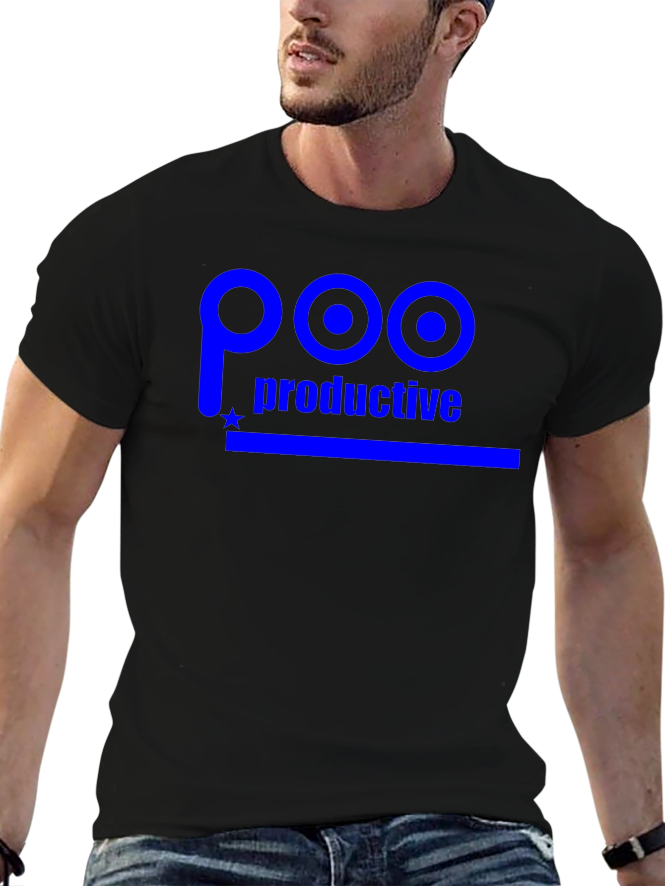 Poo Productive Graphic T-Shirt - Black Cotton Tee