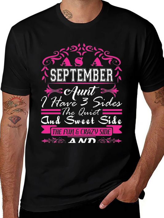 September Aunt 3 Sides T-Shirt