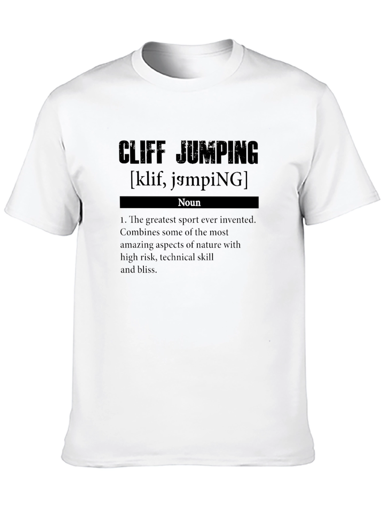 Cliff Jumping Definition T-Shirt - Black