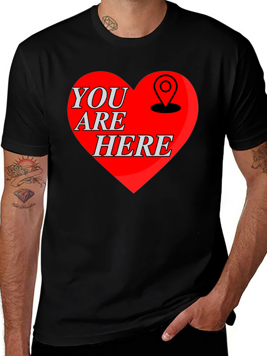 You Are Here Heart Graphic T-Shirt