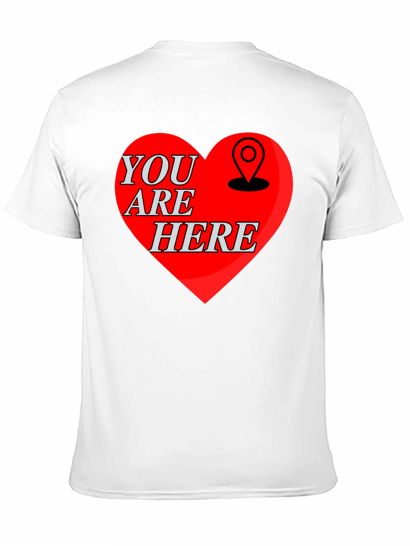 You Are Here Heart Graphic T-Shirt