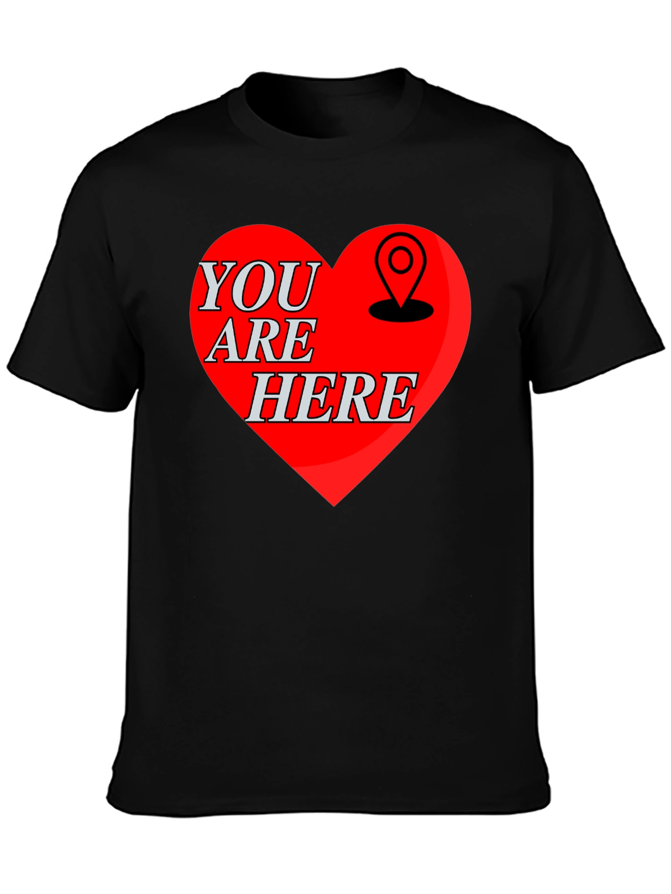 You Are Here Heart Graphic T-Shirt