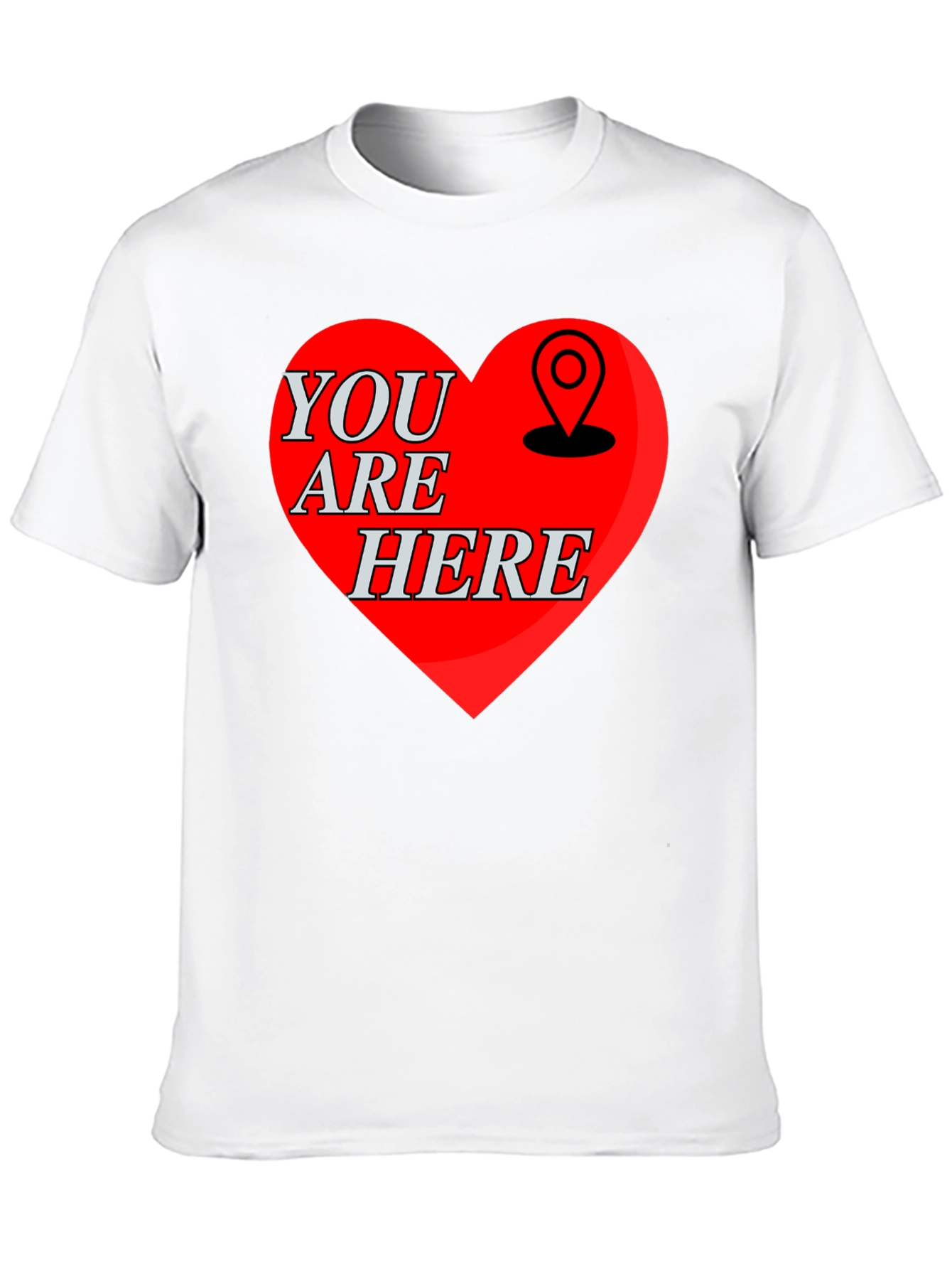 You Are Here Heart Graphic T-Shirt