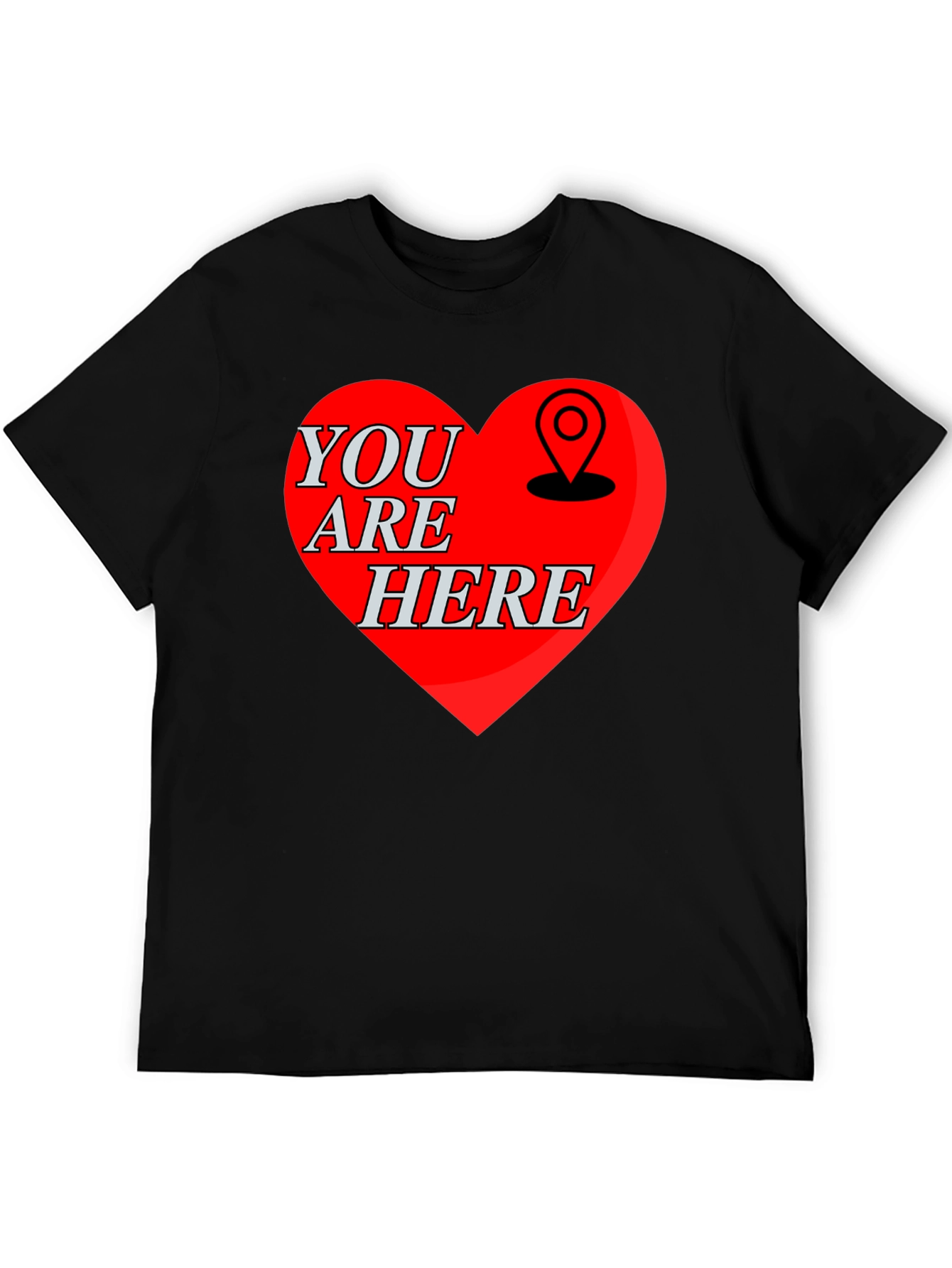 You Are Here Heart Graphic T-Shirt