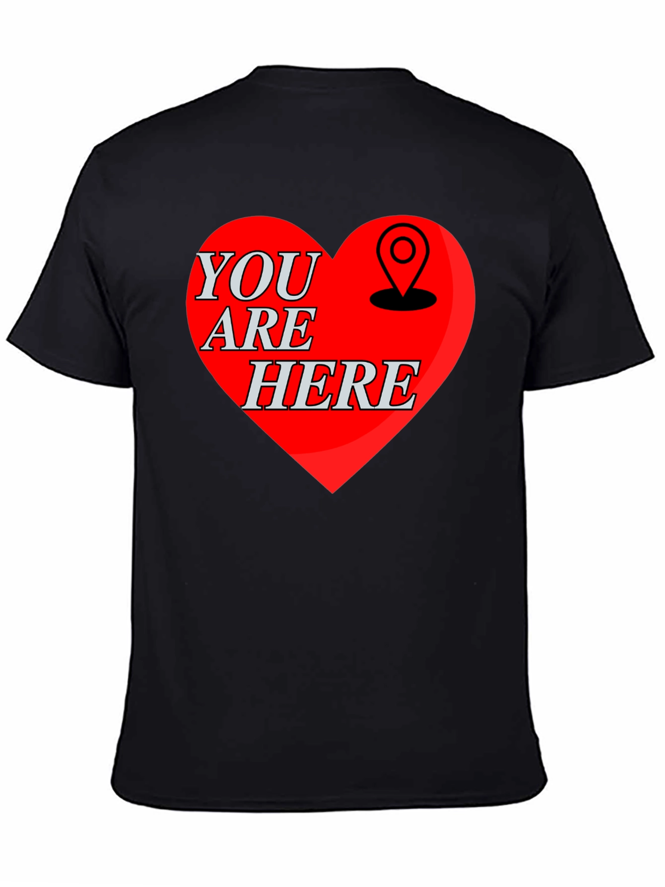 You Are Here Heart Graphic T-Shirt