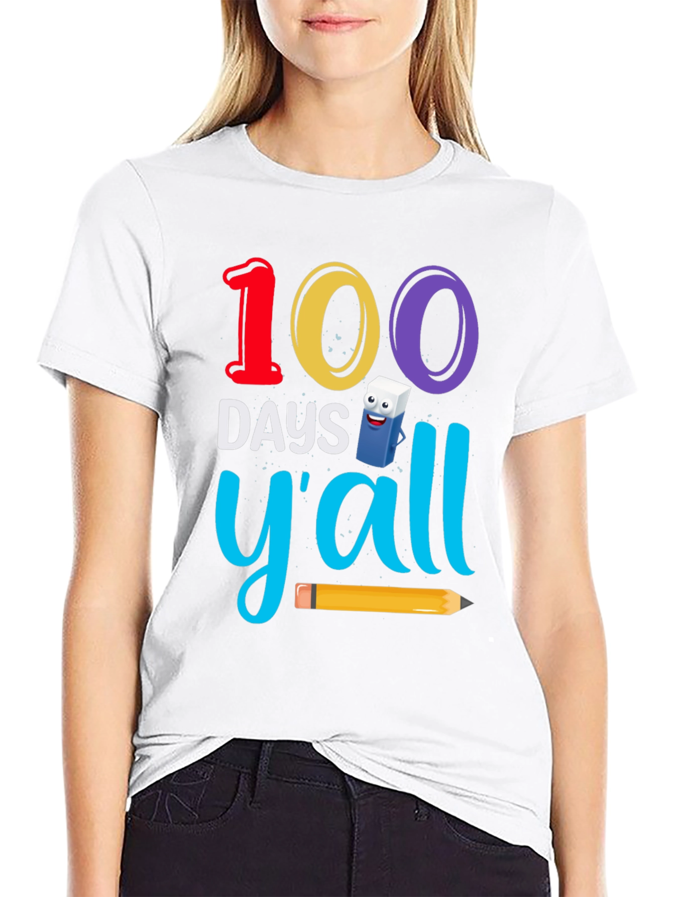 100 Days Yall T-Shirt - Teacher Appreciation