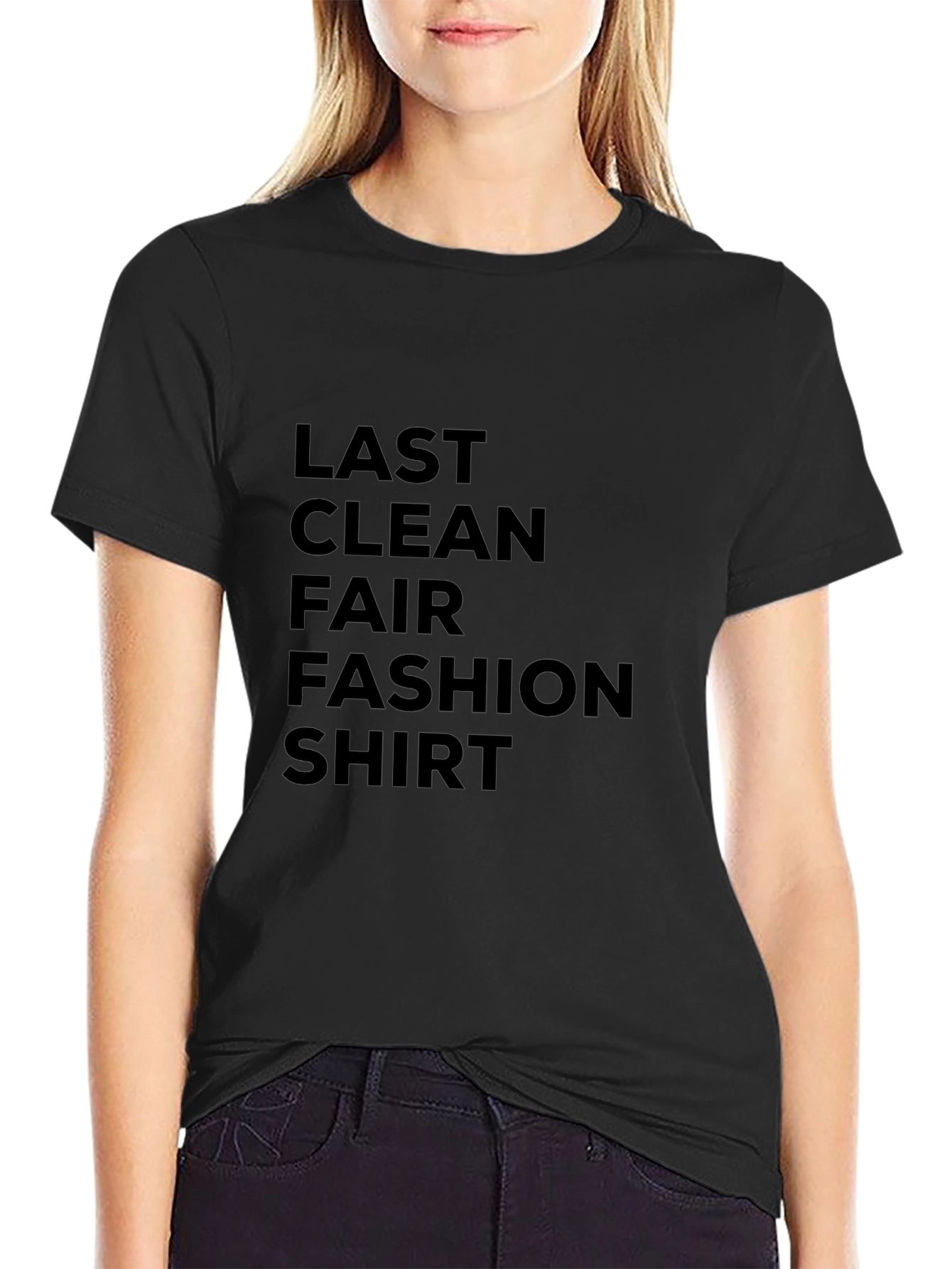 Last Clean Fair Fashion Shirt - Black Tee