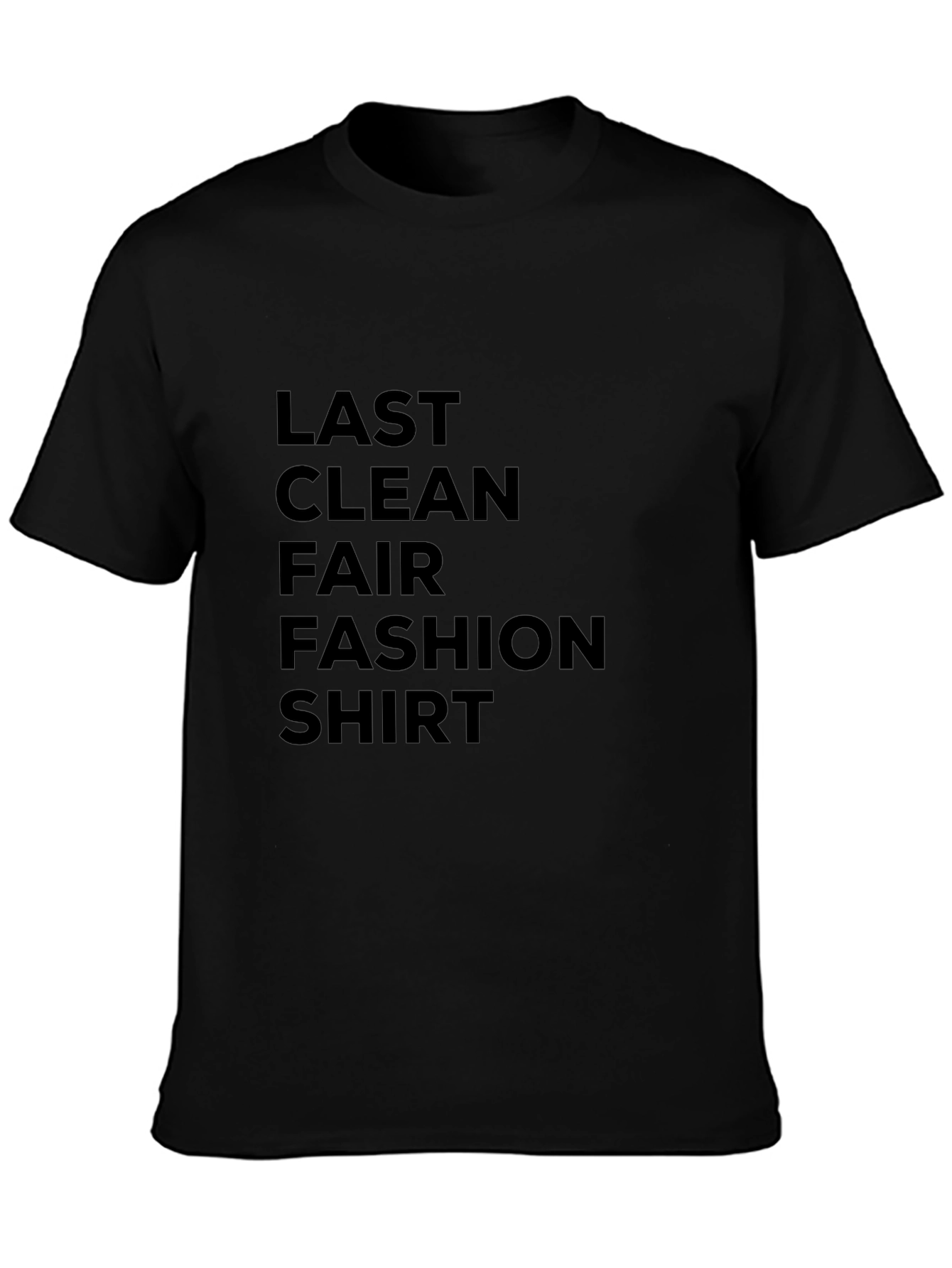 Last Clean Fair Fashion Shirt - Black Tee