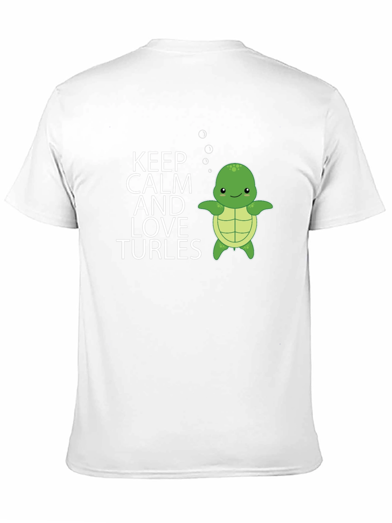 Keep Calm & Love Turtles Mens Black T-Shirt