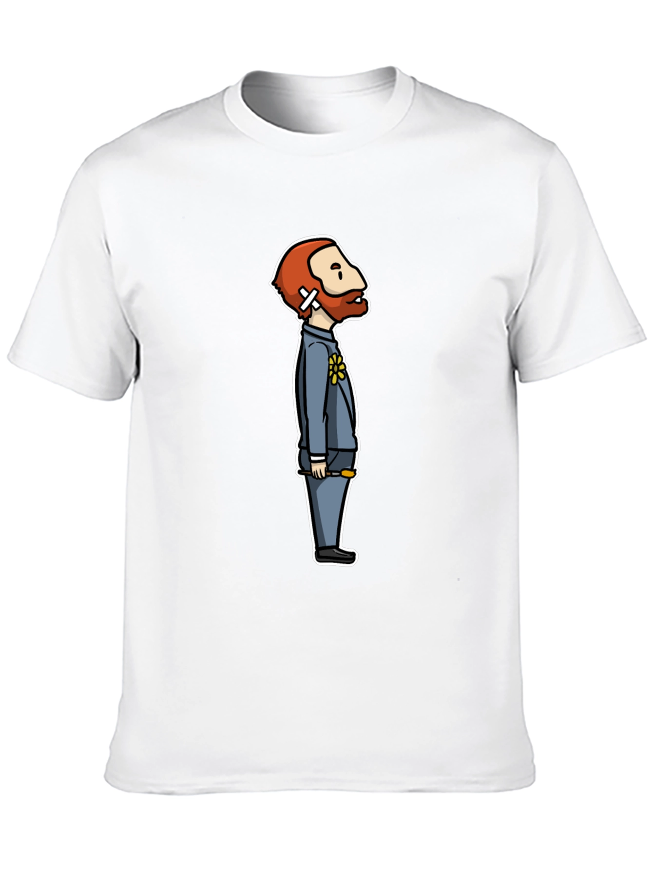 Van Gogh Cartoon Black T-Shirt