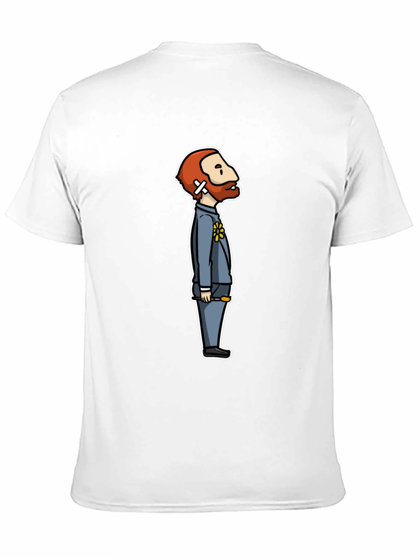 Van Gogh Cartoon Black T-Shirt