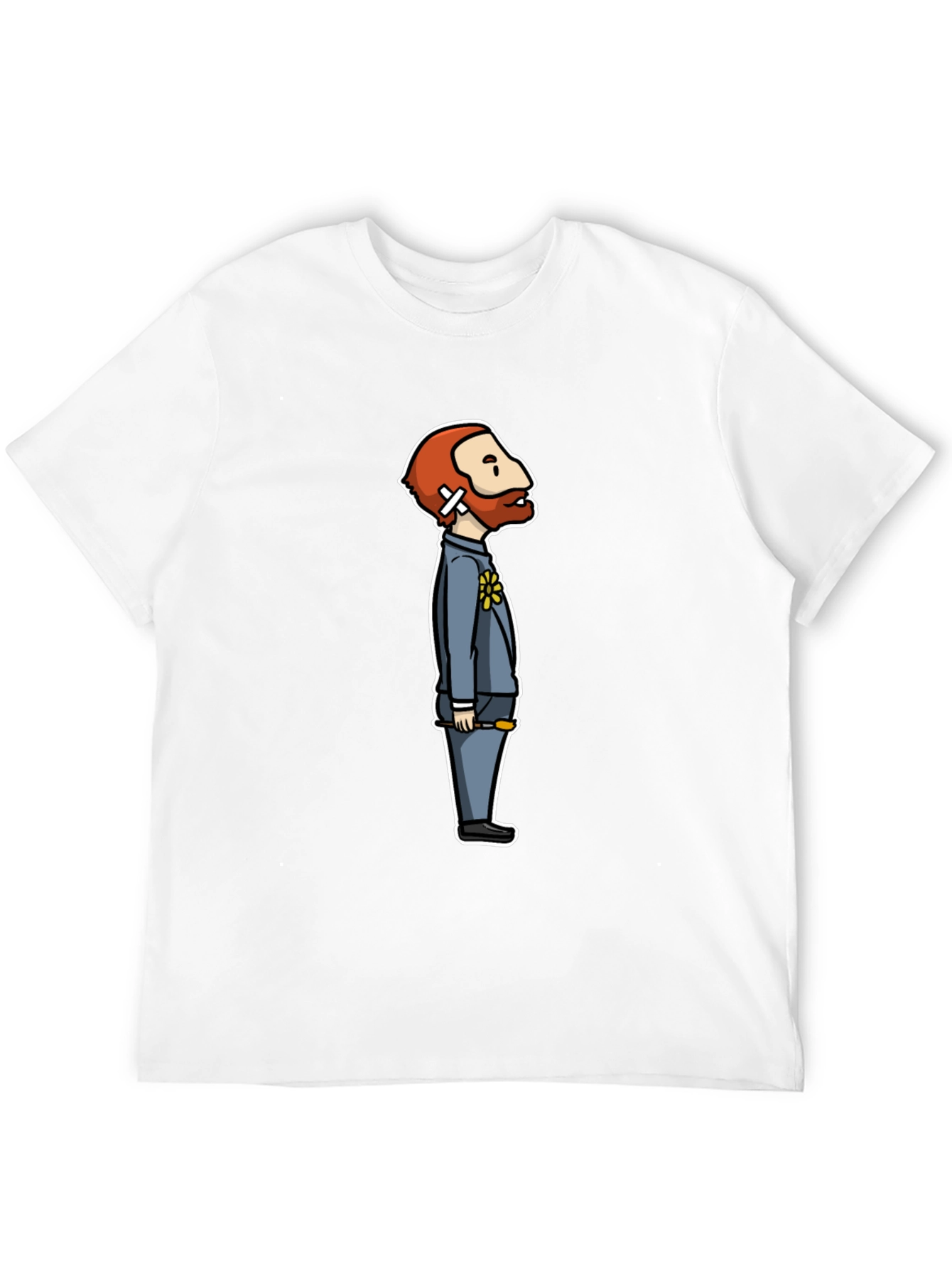 Van Gogh Cartoon Black T-Shirt