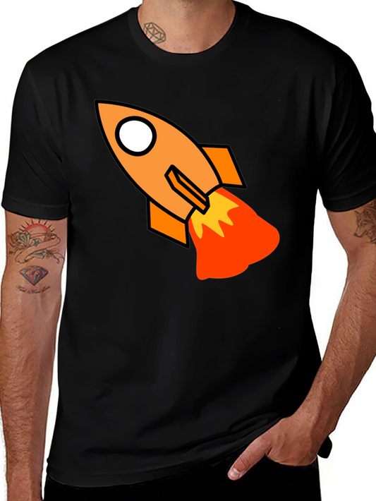 Rocket Graphic Black T-Shirt