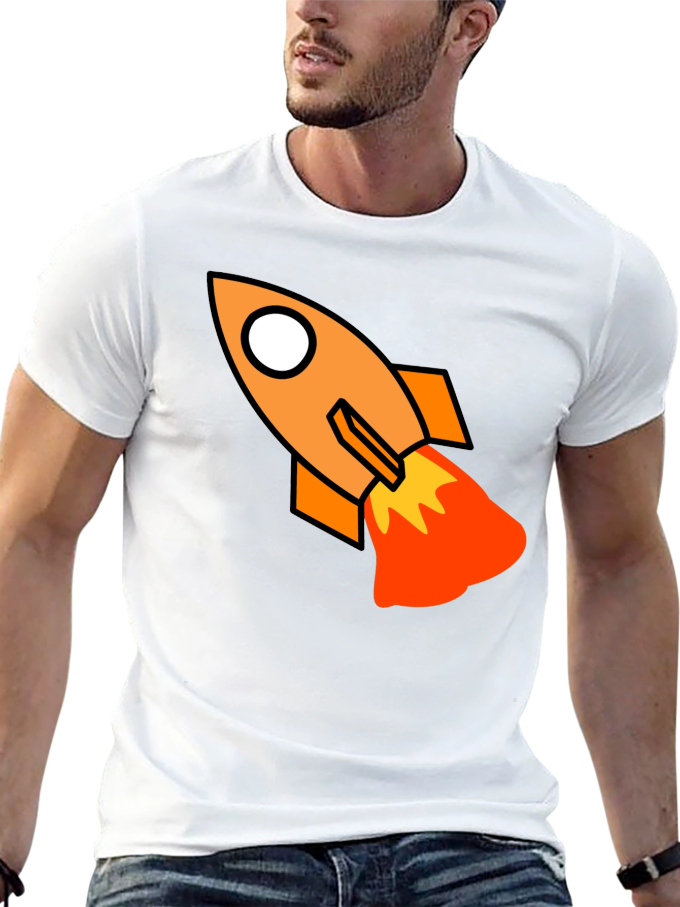Rocket Graphic Black T-Shirt