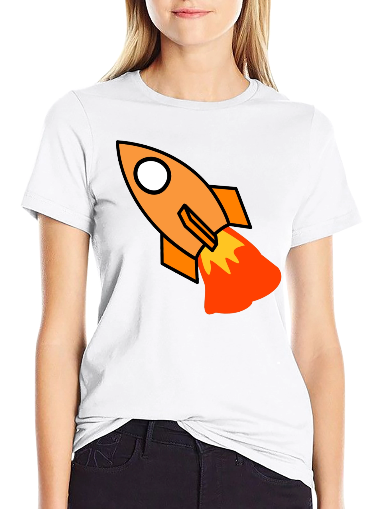 Rocket Graphic Black T-Shirt