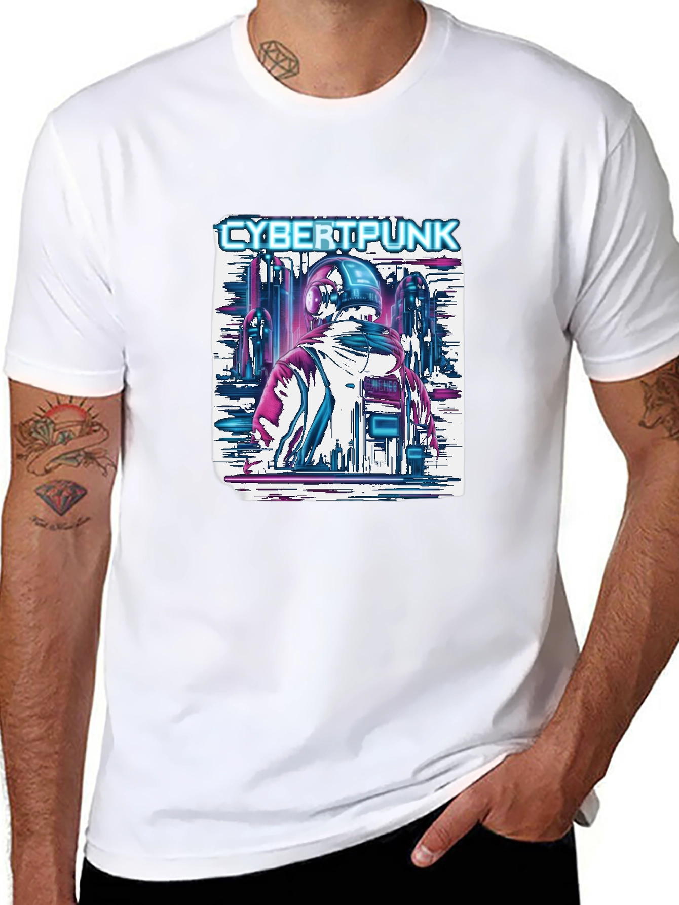 Cyberpunk Cityscape Graphic Tee