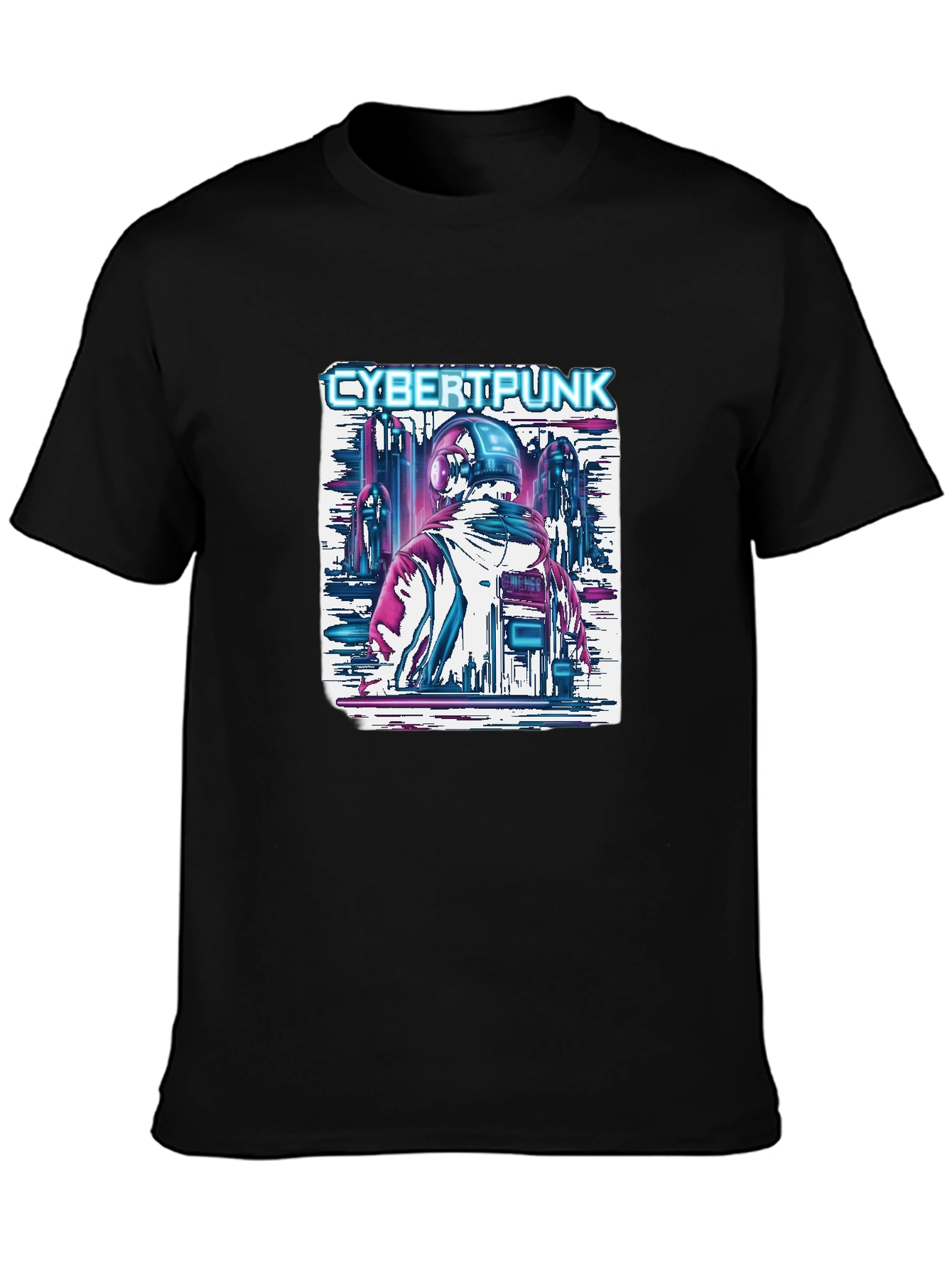 Cyberpunk Cityscape Graphic Tee