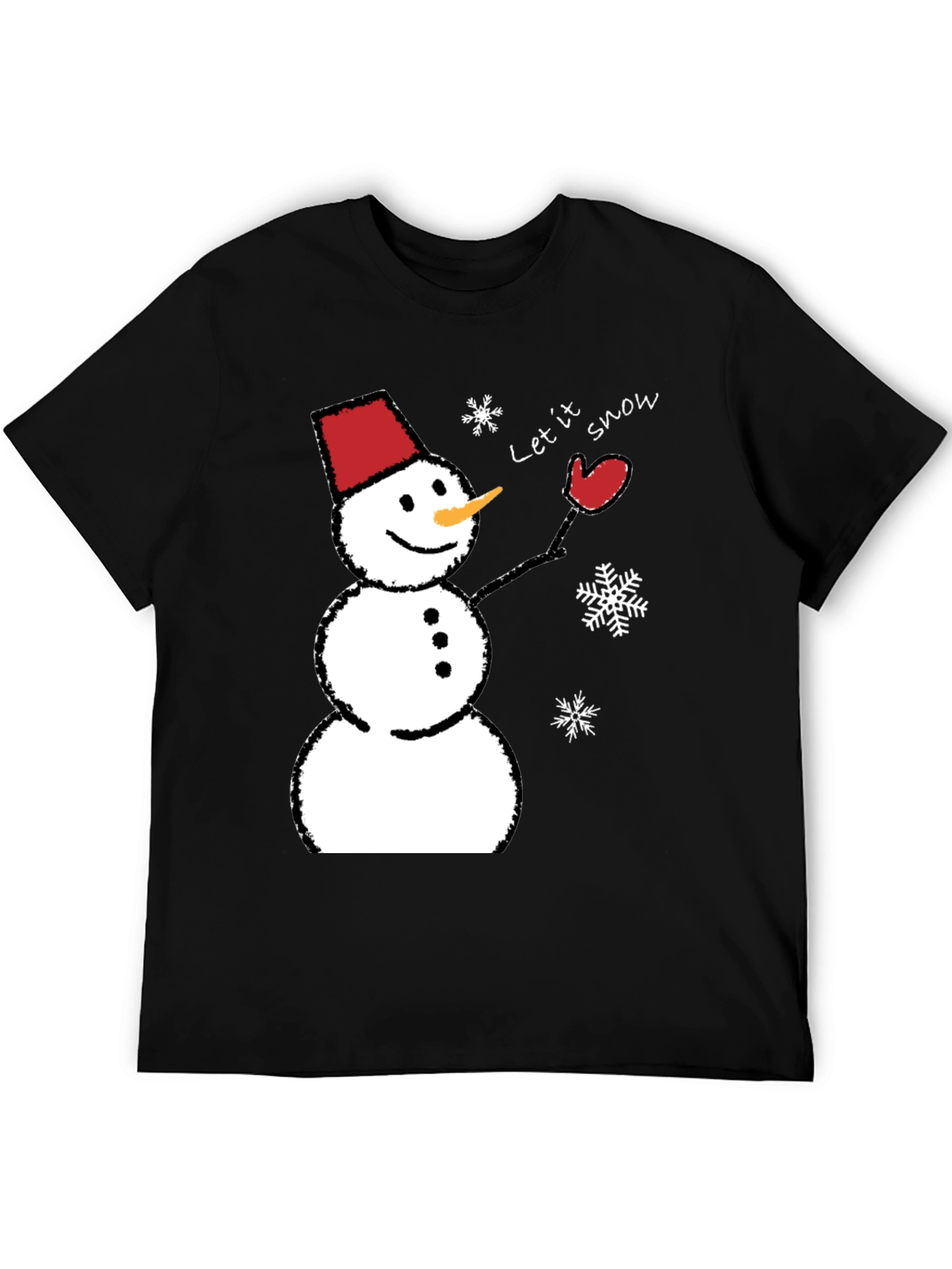 Snowman Graphic Tee - Let it Snow Holiday Shirt