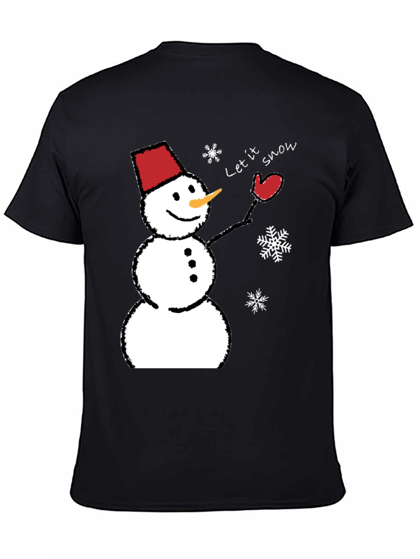 Snowman Graphic Tee - Let it Snow Holiday Shirt