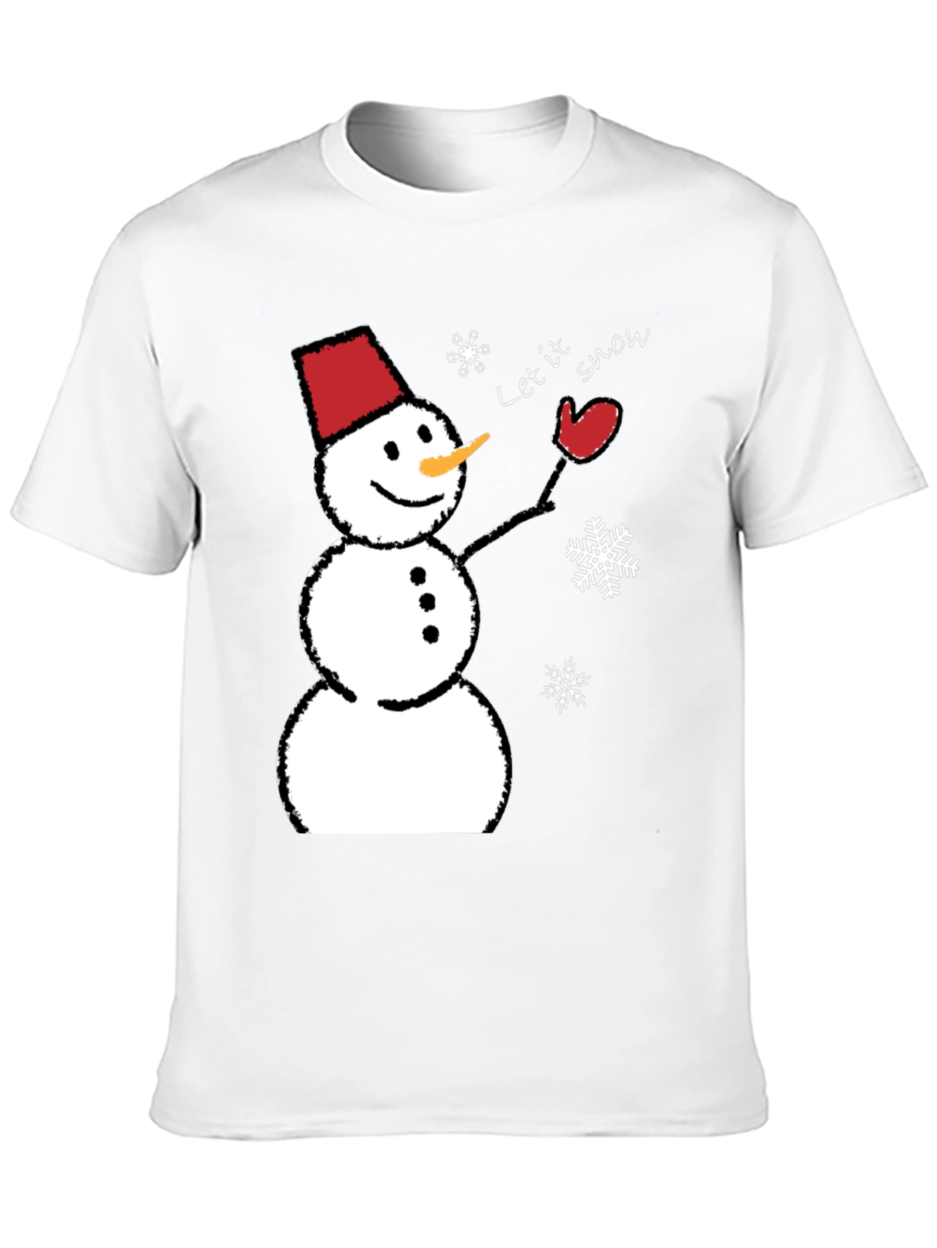 Snowman Graphic Tee - Let it Snow Holiday Shirt