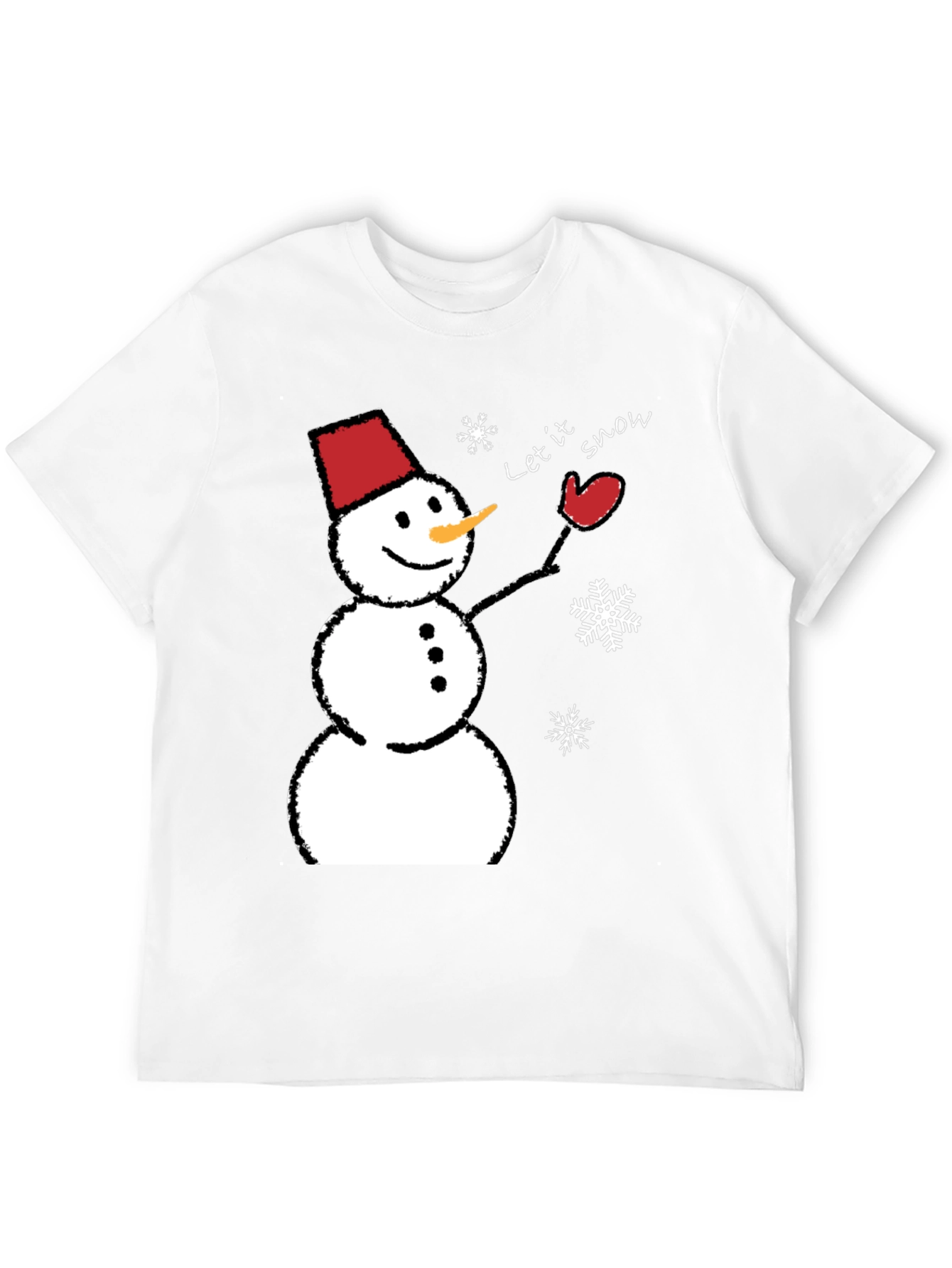 Snowman Graphic Tee - Let it Snow Holiday Shirt
