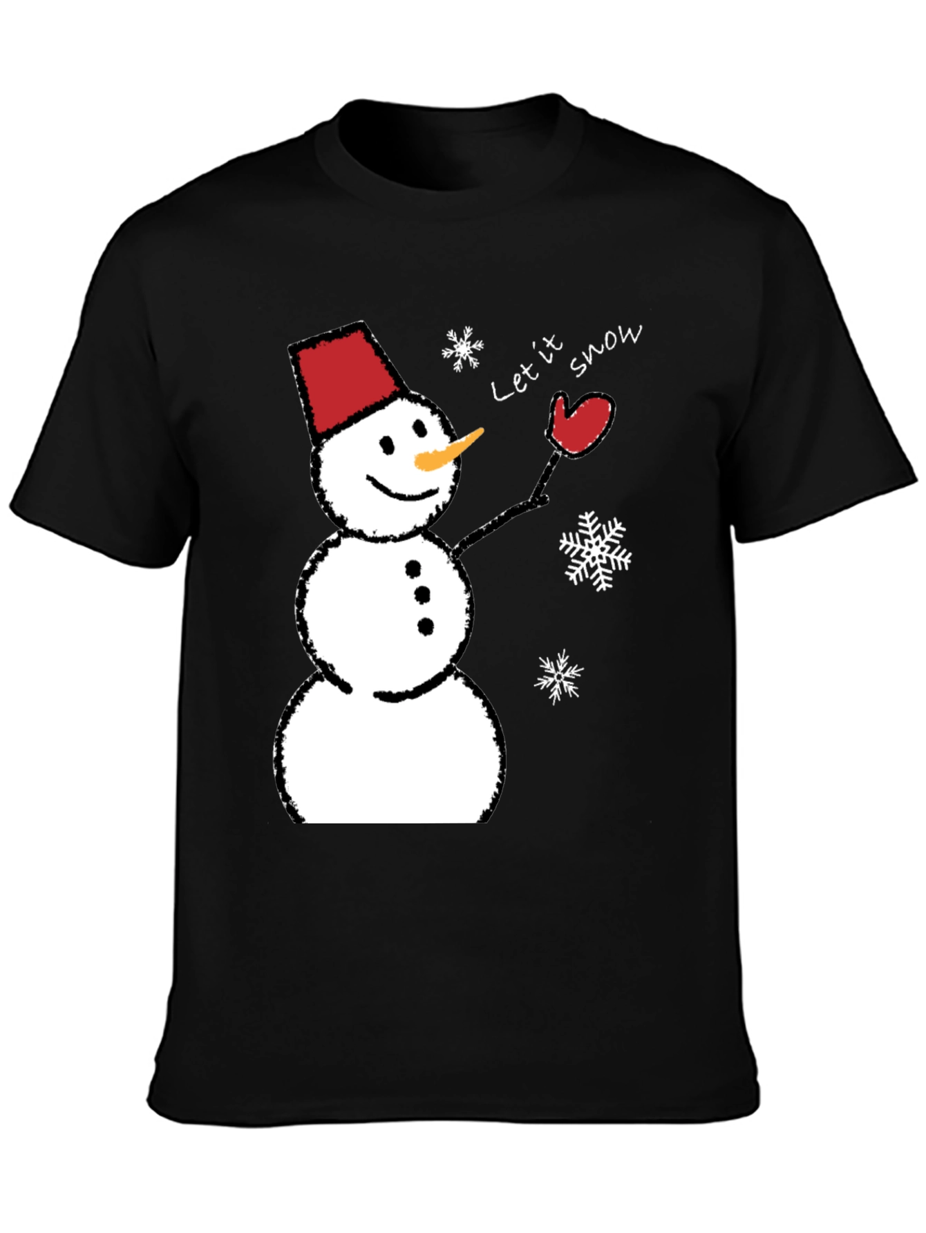Snowman Graphic Tee - Let it Snow Holiday Shirt
