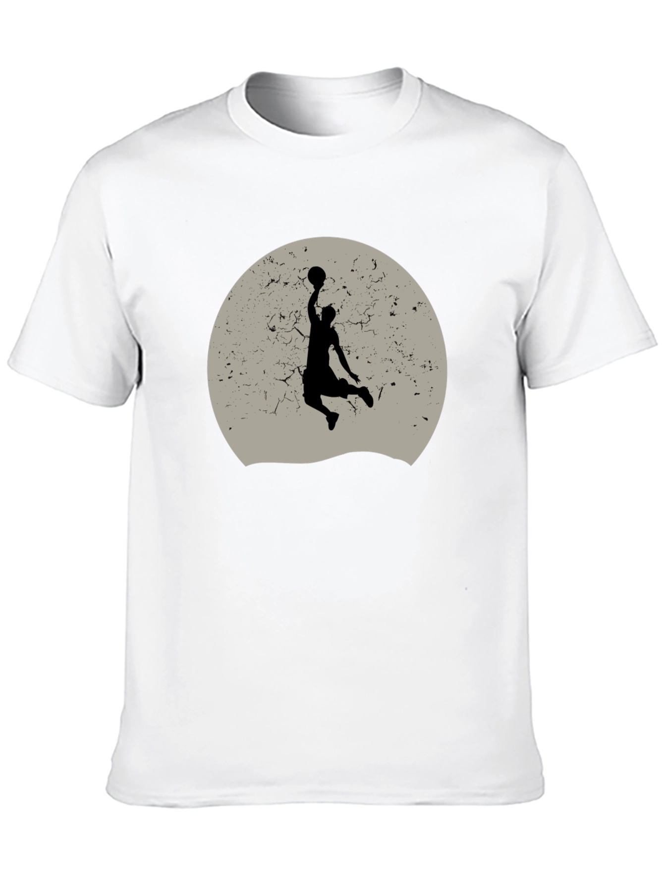 Basketball Silhouette Graphic T-Shirt - Black