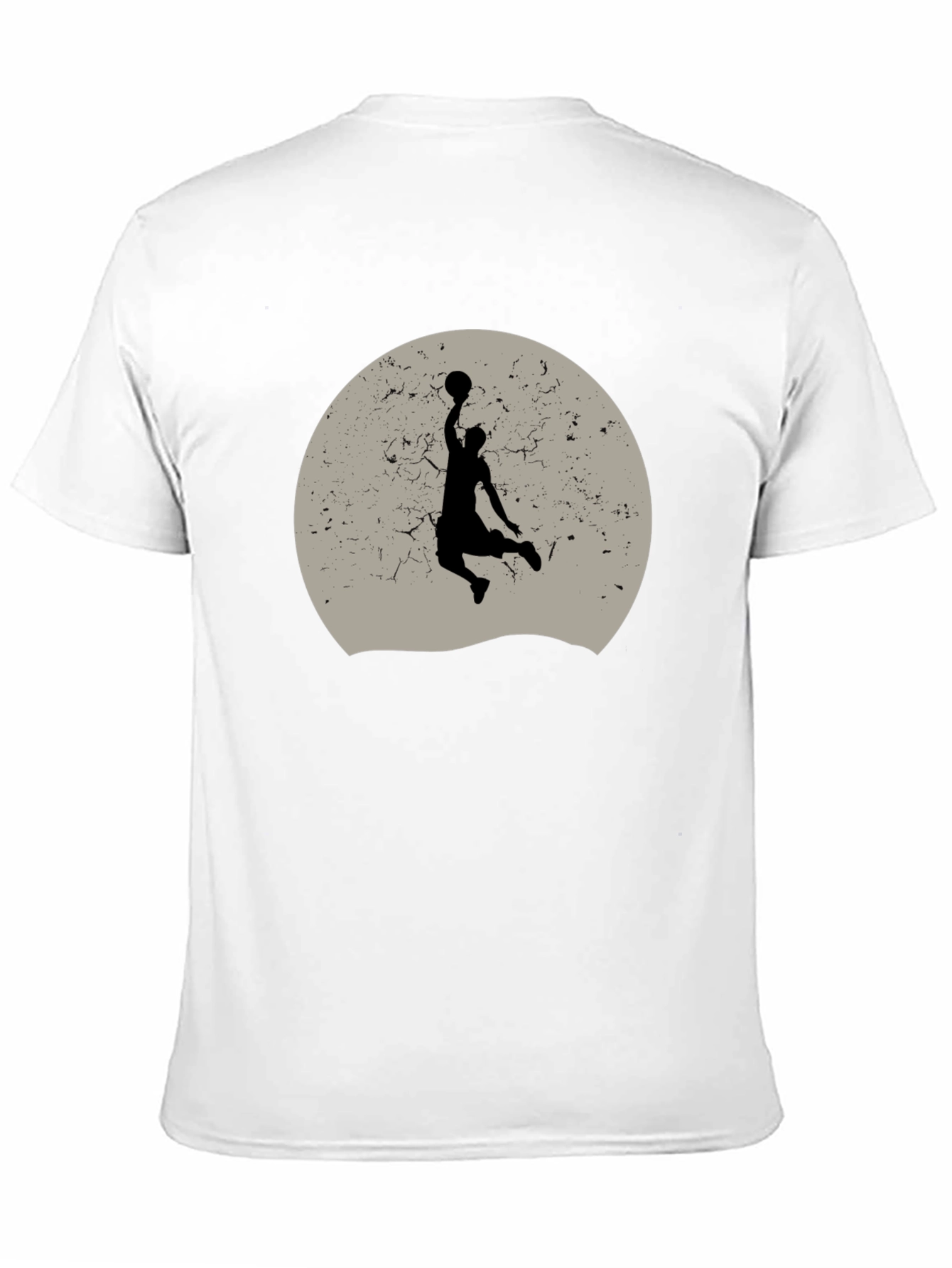 Basketball Silhouette Graphic T-Shirt - Black
