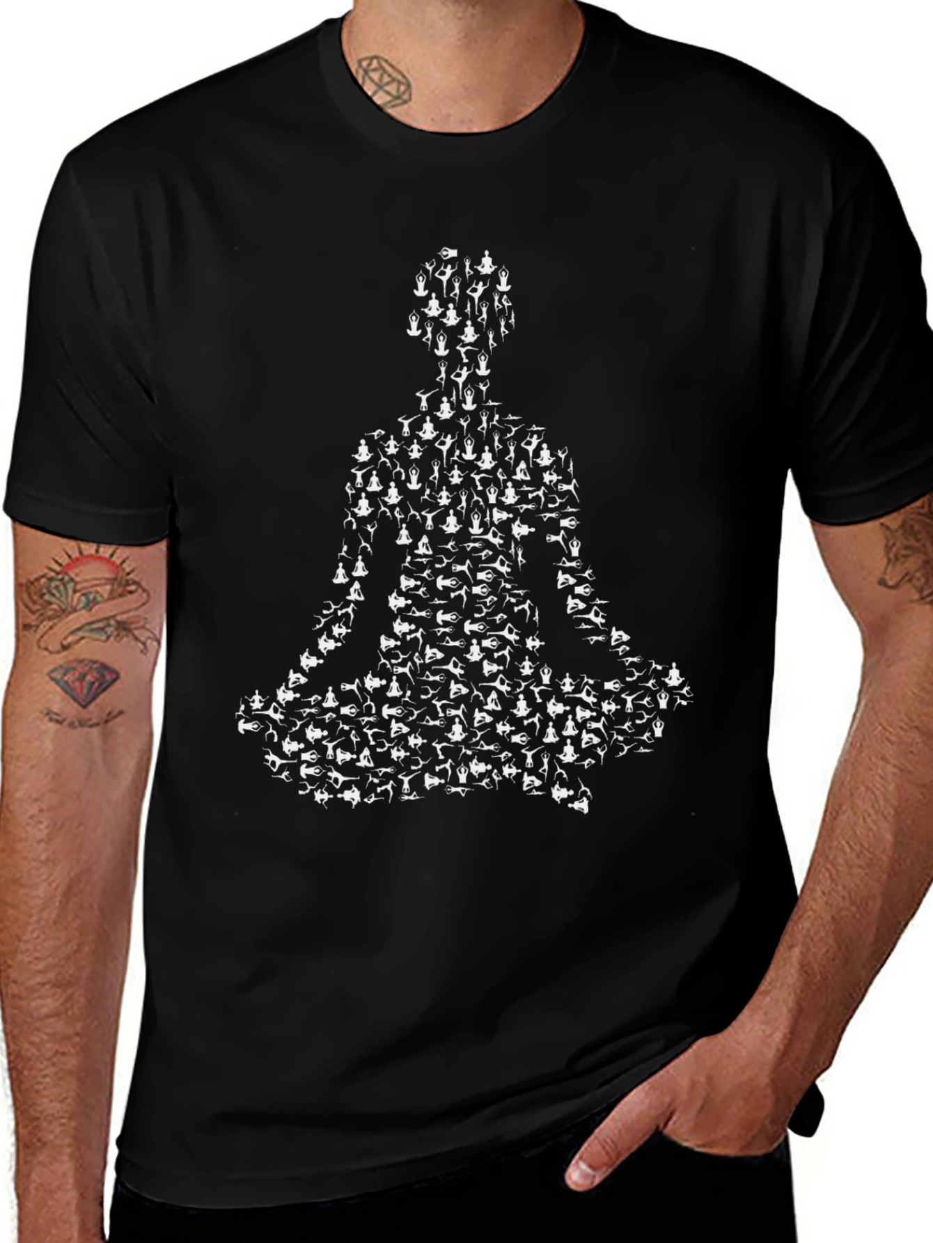 Yoga Pose Silhouette T-Shirt - Meditation & Fitness