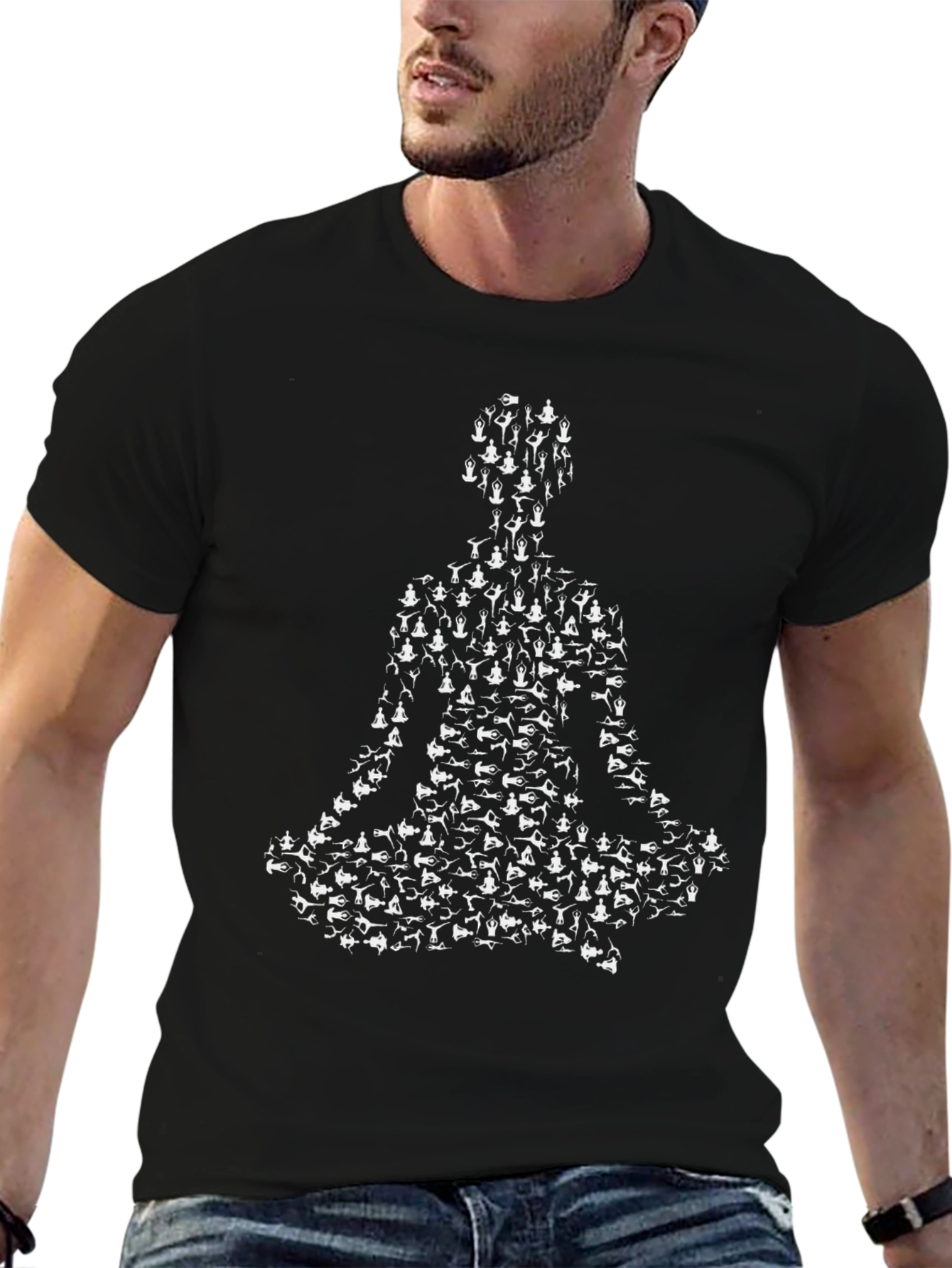 Yoga Pose Silhouette T-Shirt - Meditation & Fitness