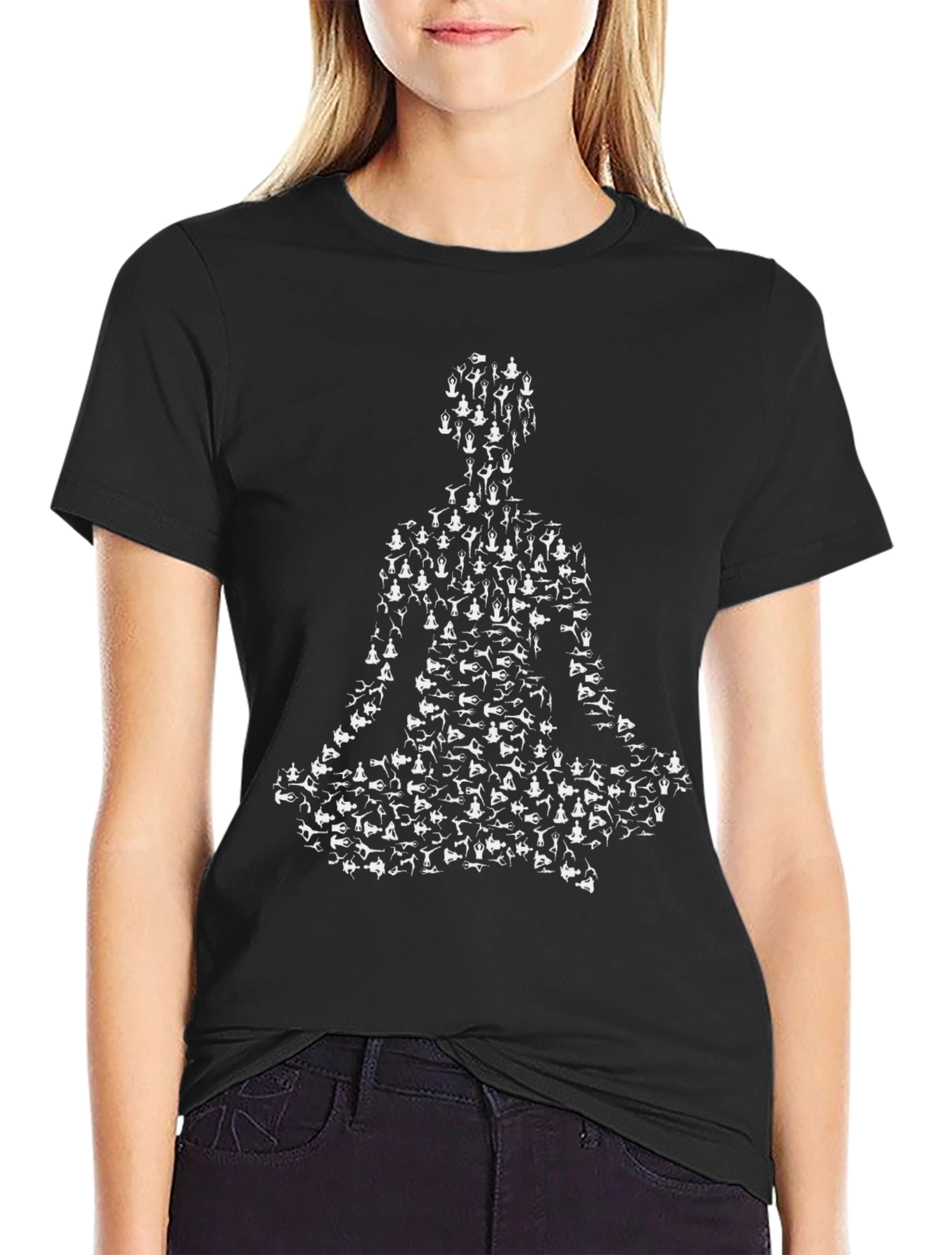Yoga Pose Silhouette T-Shirt - Meditation & Fitness