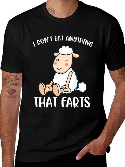 Vegan Sheep T-Shirt - I Dont Eat Anything That Farts