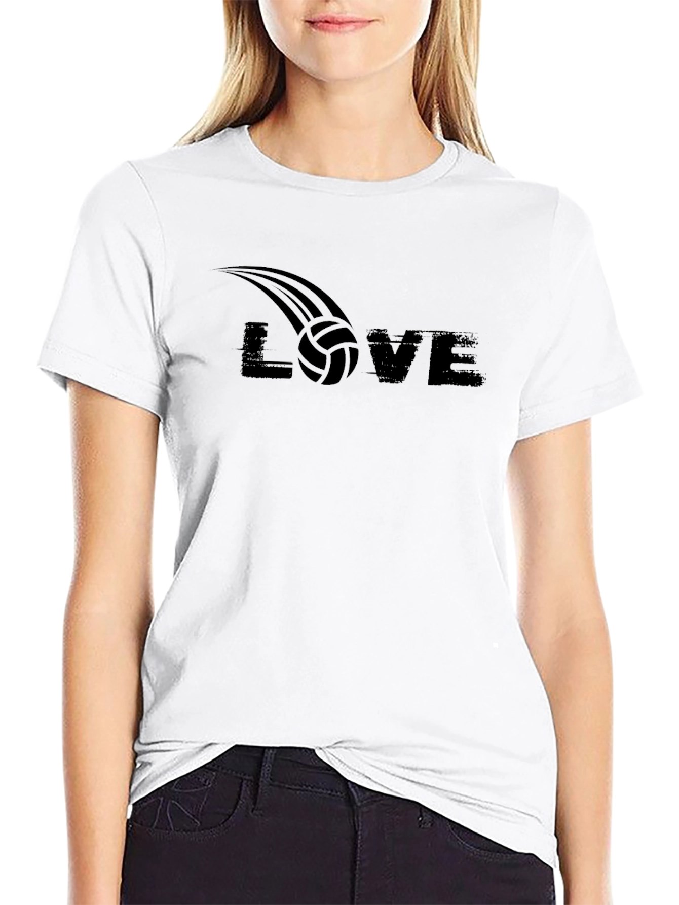 Volleyball Love Graphic Tee - Black T-Shirt
