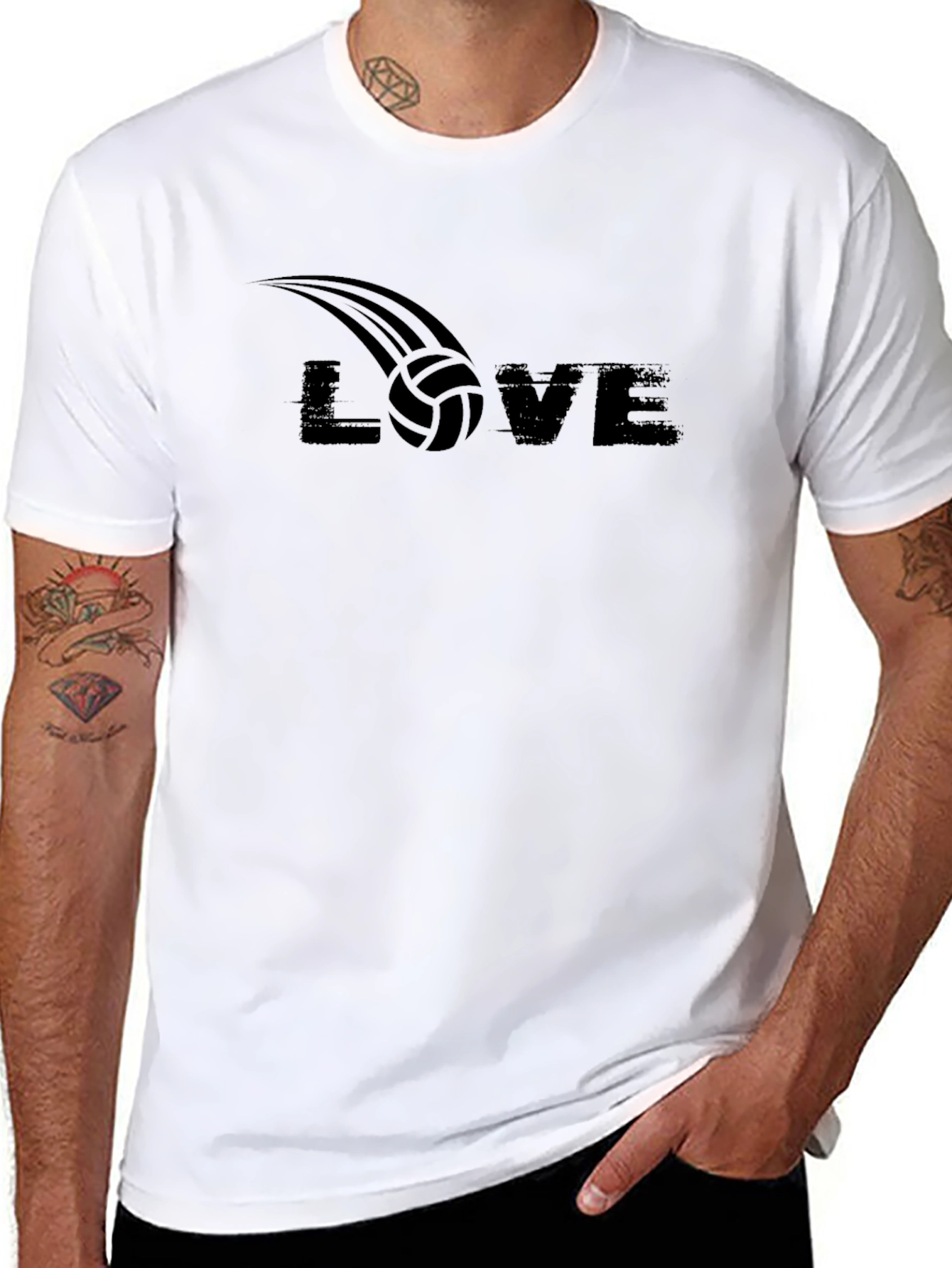 Volleyball Love Graphic Tee - Black T-Shirt