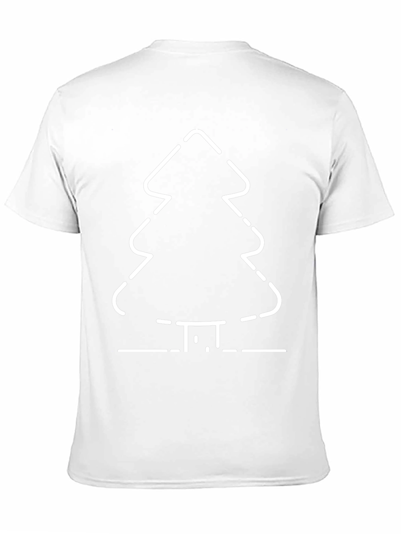 Minimalist Christmas Tree Graphic Tee - Black