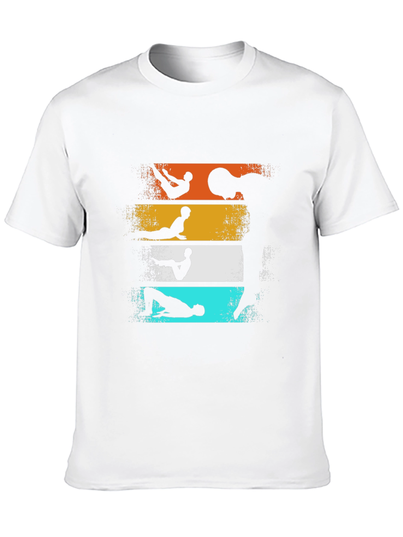 Retro Yoga Pose Graphic T-Shirt