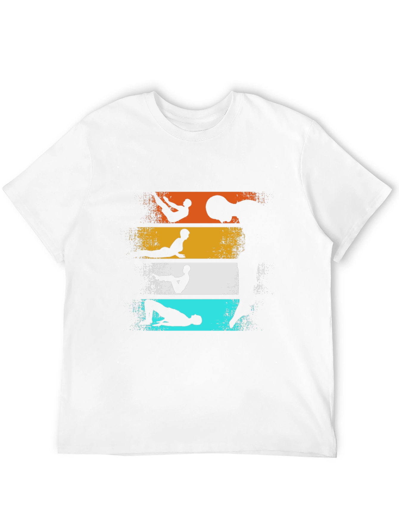 Retro Yoga Pose Graphic T-Shirt