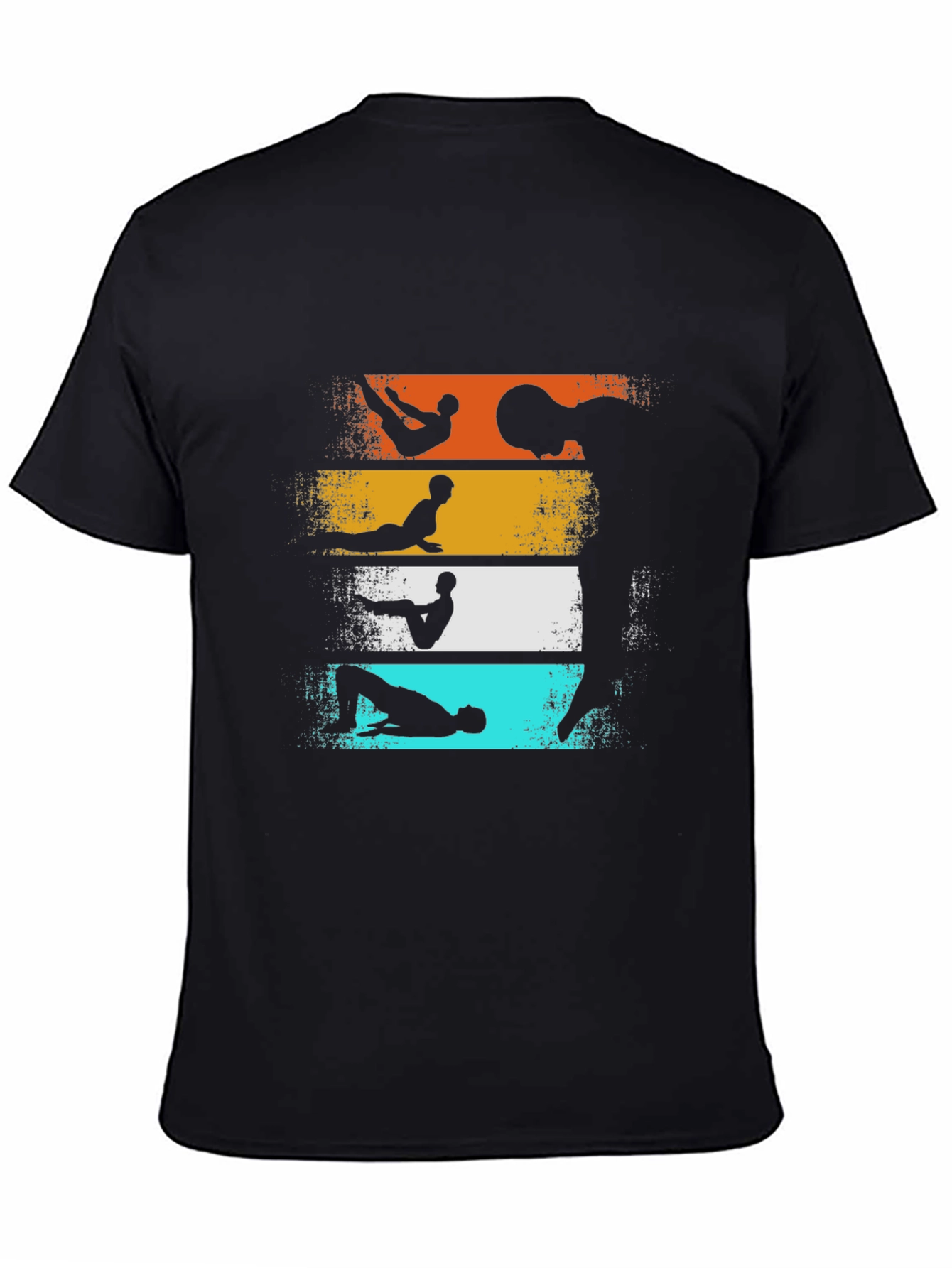 Retro Yoga Pose Graphic T-Shirt