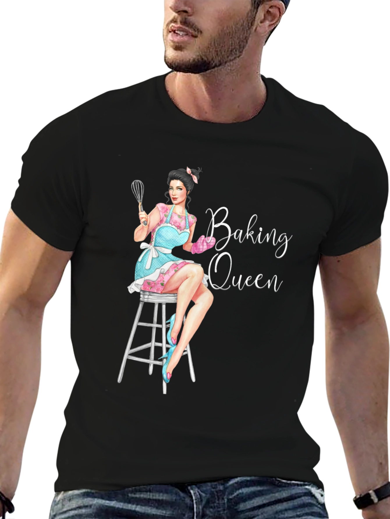 Baking Queen Graphic T-Shirt - Womens Fashion Tee