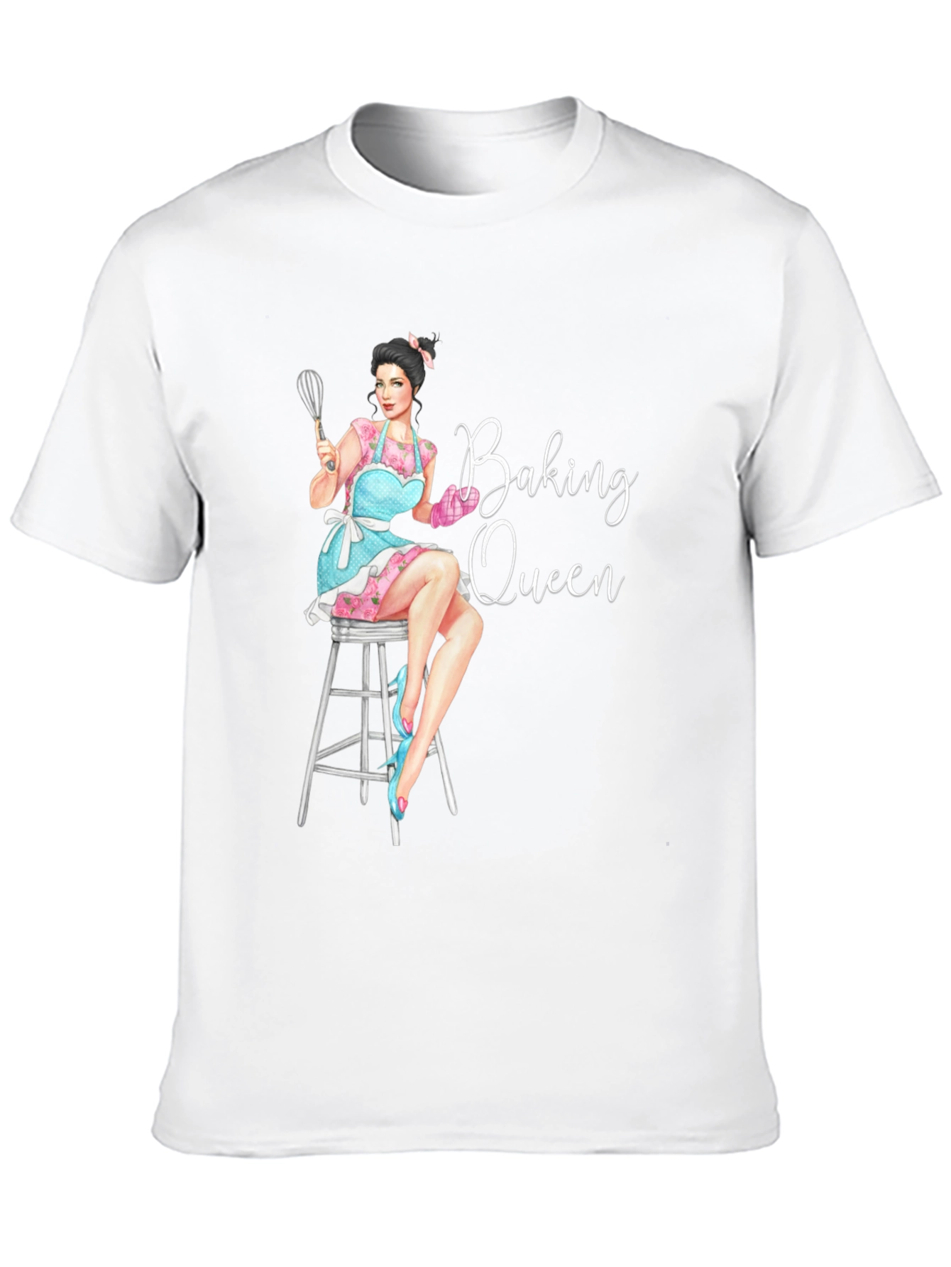 Baking Queen Graphic T-Shirt - Womens Fashion Tee
