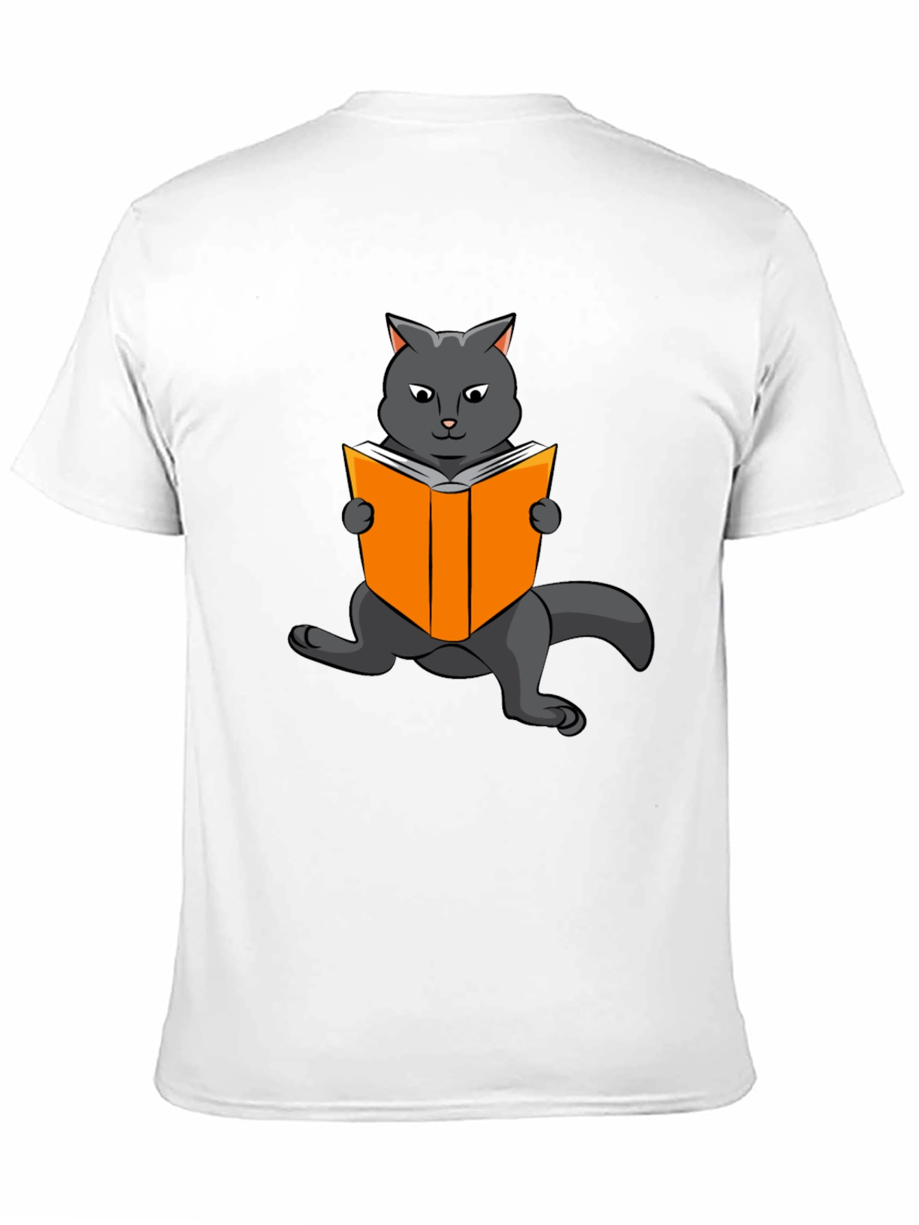 Cat Reading Book Graphic T-Shirt