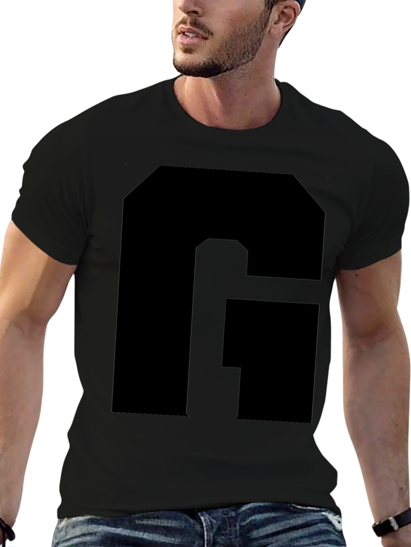Bold Black Letter Graphic Tee - Stylish & Modern