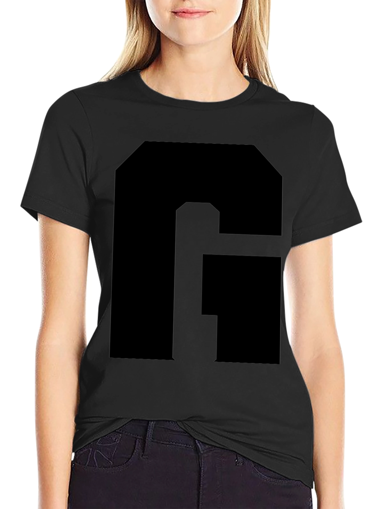 Bold Black Letter Graphic Tee - Stylish & Modern