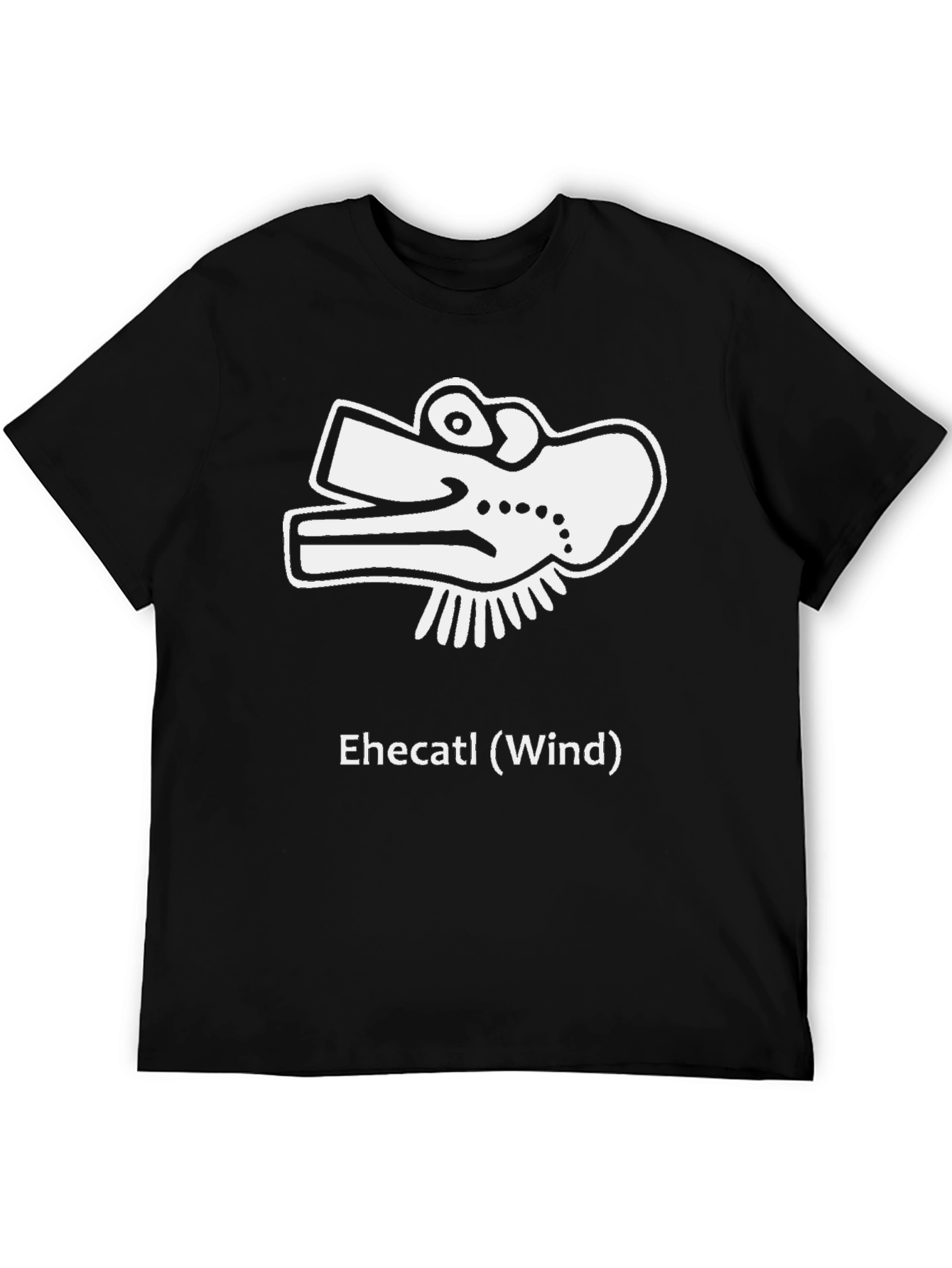 Ehecatl Wind Aztec God Black T-Shirt