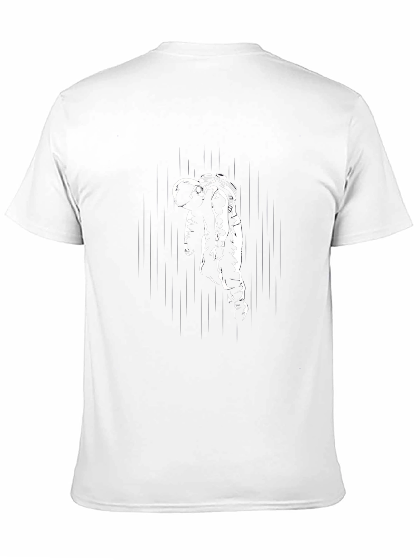 Astronaut Graphic Tee - Premium Black T-Shirt