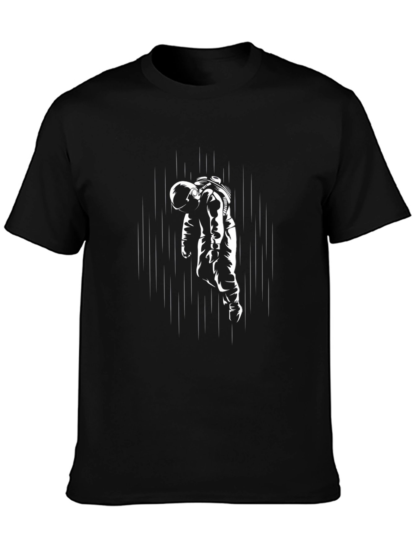 Astronaut Graphic Tee - Premium Black T-Shirt
