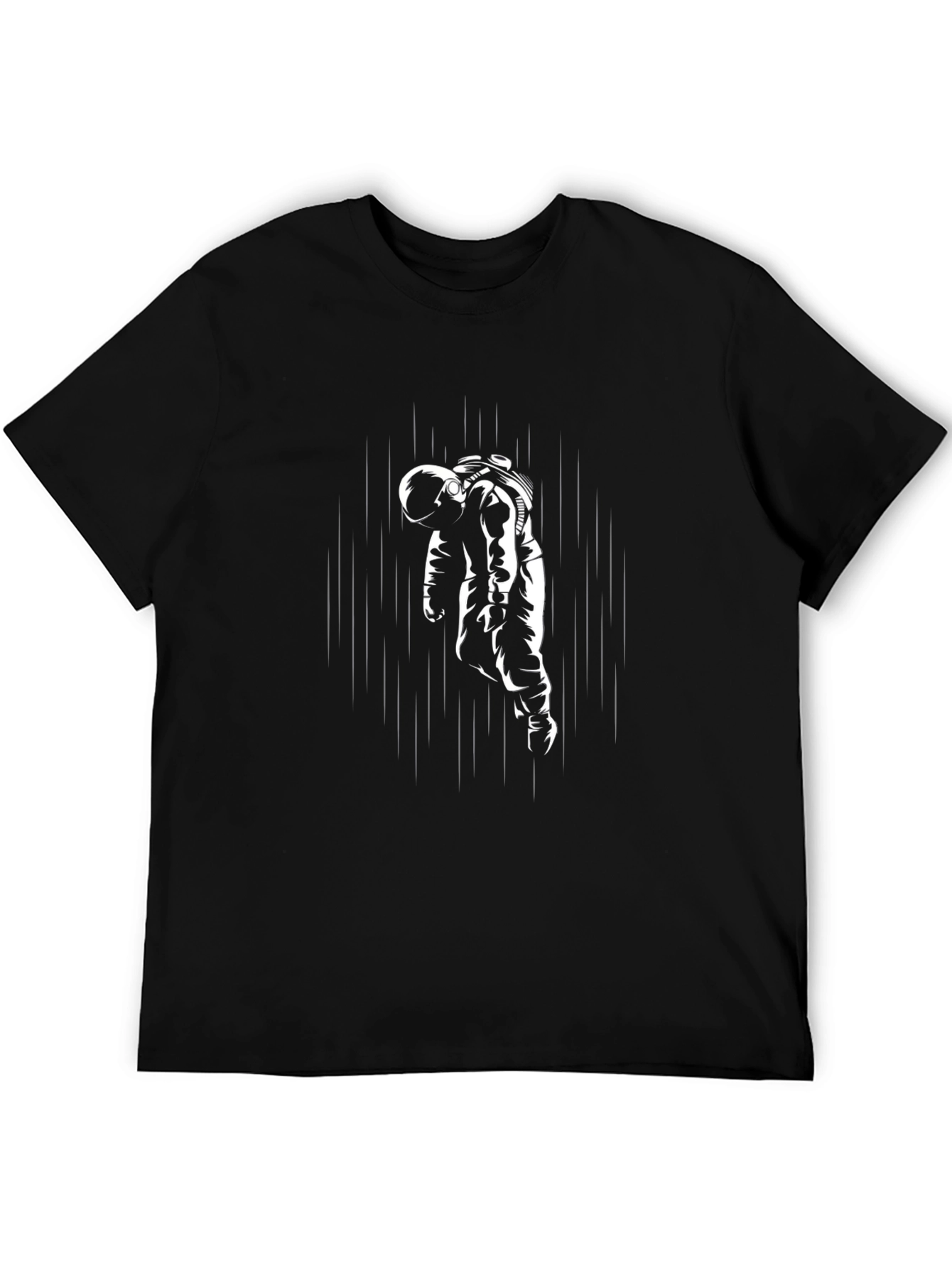 Astronaut Graphic Tee - Premium Black T-Shirt