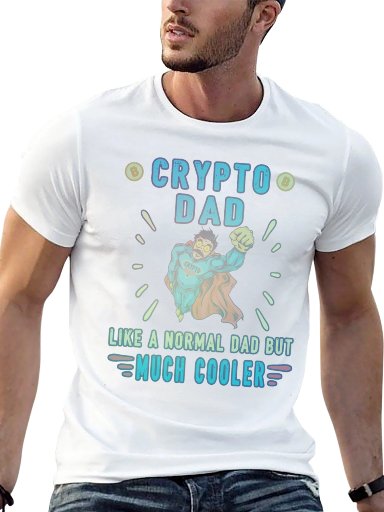 Crypto Dad T-Shirt - Much Cooler Fathers Day Gift