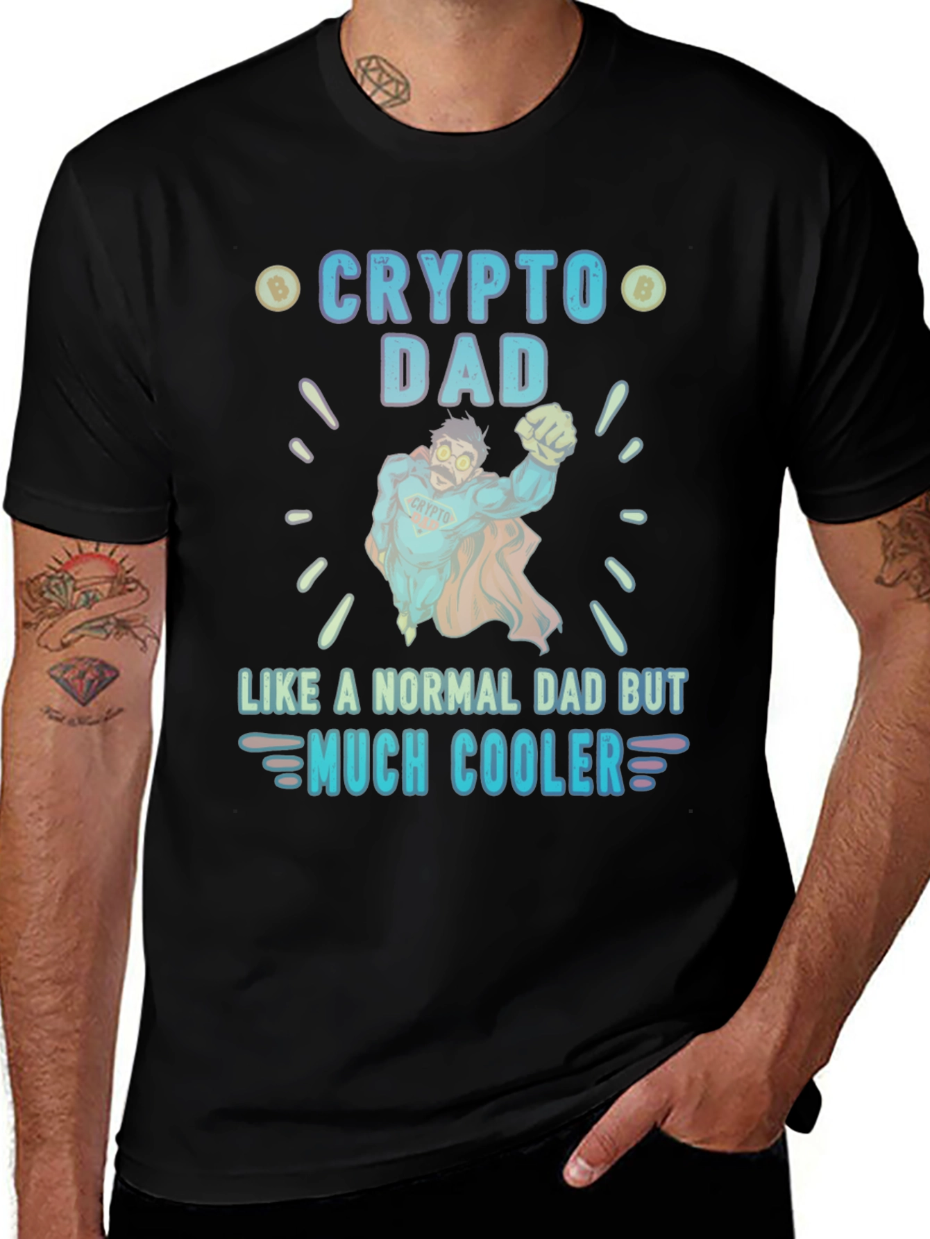 Crypto Dad T-Shirt - Much Cooler Fathers Day Gift